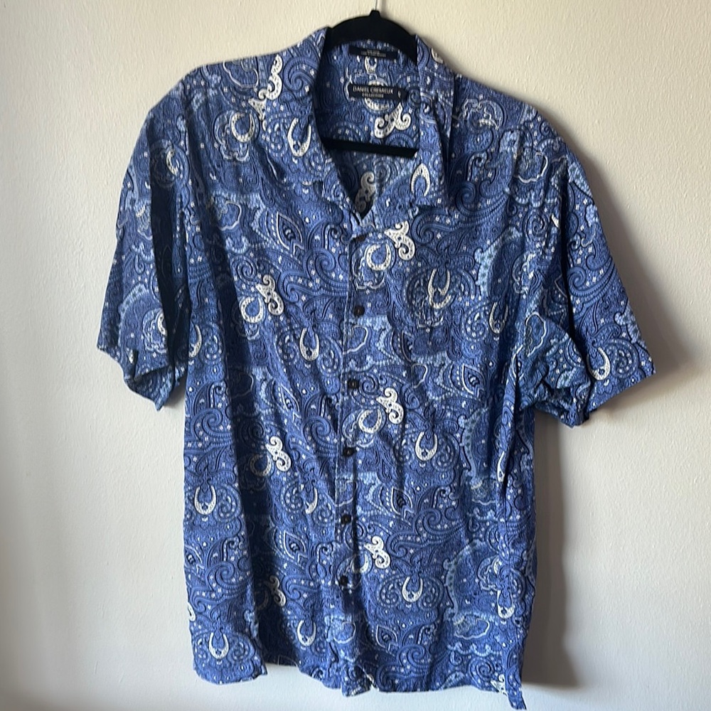 Daniel Cremieux Blue Paisley Casual Shirt